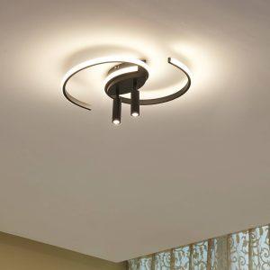 Lindby Chukira LED mennyezeti lámpa 36W stepdim fekete