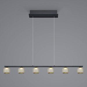 Loft LED függőlámpa füstölt üveggel