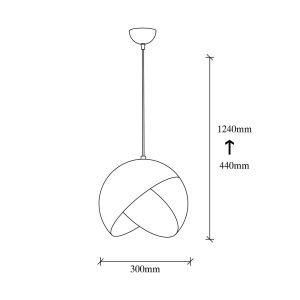 Ø30cm fekete/arany