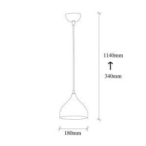 Ø18cm fekete/arany