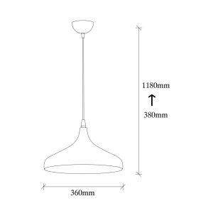 Ø36cm antik arany