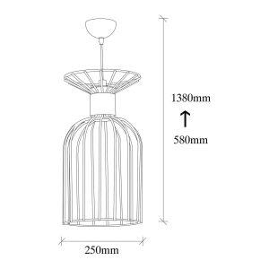 Ø25cm antik arany