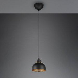 Punch függőlámpa fekete/arany egylámpás Ø 18 cm