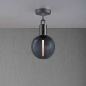 Buster + lyukasztó villás páncélozott fém/üveg füstölt Ø 20cm