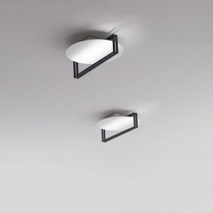 ICONE Essenza mennyezeti lámpa 927 Ø47cm fehér/fekete