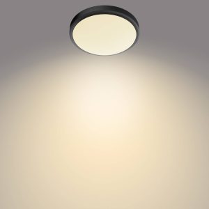 Philips Doris LED mennyezeti lámpa 2700K fekete Ø35cm