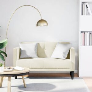 Krém bársony loveseat kanapé 111 cm