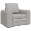 Padlós sofa ágy 2 az 1-ben felhőszürke 98x71x83 cm textil