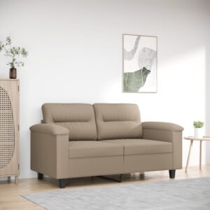 Kétszemélyes tópszínű mikroszálas szövetkanapé 120 cm