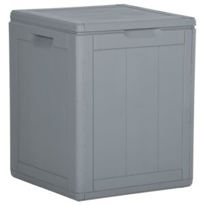 Szürke pp rattan kerti tároló doboz 90 l