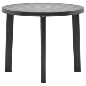 Antracitszürke műanyag kerti asztal 89 cm