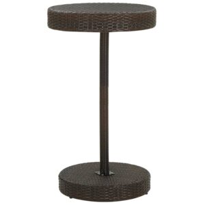 Barna polyrattan kerti asztal 60