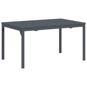 Bővíthető kertasztal 2 db anthracite 210x90x73 cm acél