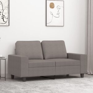 Kétszemélyes fekete szövetkanapé 120 cm