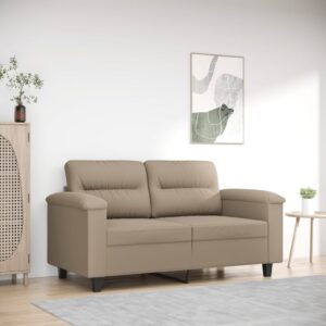 Kétszemélyes tópszínű mikroszálas szövetkanapé 120 cm
