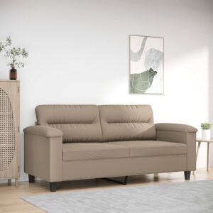 Kétszemélyes tópszínű mikroszálas szövetkanapé 140 cm