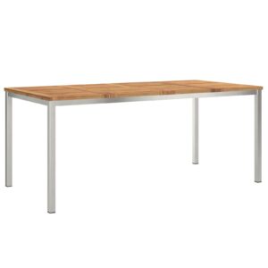 Kültéri étkezőasztal 180x90x75 cm tömör akácfából