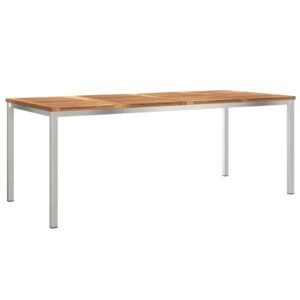 Kültéri étkezőasztal 200x90x74.5 cm tömör tíkfából