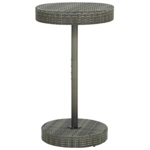 Szürke polyrattan kerti asztal 60