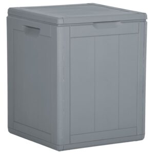 Szürke pp rattan kerti tároló doboz 90 l