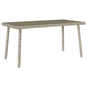 Téglalap polyrattan kerti dohányzóasztal 80x40x37cm