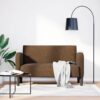 Barna műbőr loveseat kanapé 110 cm