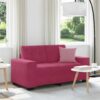 Bordó bársony loveseat kanapé 120 cm