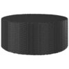 Fekete polyrattan teázóasztal 68 x 68 x 30 cm
