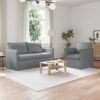 Kanapé 140cm 2 pcs világosszürke fém