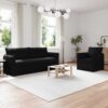 Kanapé 180cm 2 pcs fekete fém