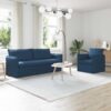 Kanapé 180cm 2 pcs kék fém