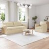 Kanapé 180cm 2 pcs krém fém