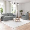 Kanapé 180cm 2 pcs világosszürke fém