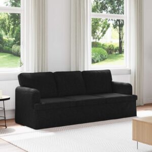 Kanapé fekete 142 x 80 x 85 cm fém