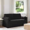 Kanapé fekete 160 x 78 x 80 cm fém
