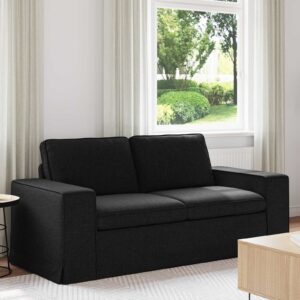 Kanapé fekete 182 x 80 x 82 cm fém