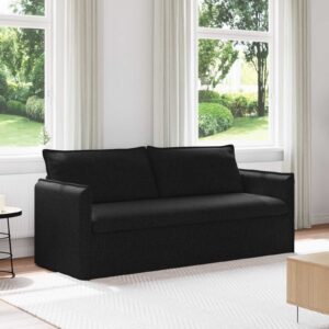 Kanapé fekete 195 x 82 x 85 cm fém