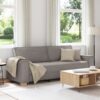Kanapé szék világosszürke 59 cm textil taupe poliészter keverék