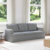 Kanapé világosszürke 142 x 80 x 85 cm fém