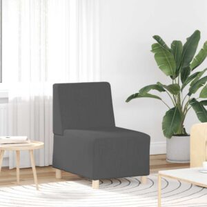 Sötétszürke kordbársony szövet kanapéfotel 55 cm