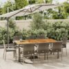 9 részes szürke polyrattan kerti étkezőgarnitúra párnával