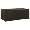 Barna kerti polyrattan tárolóláda 180 x 90 x 75 cm