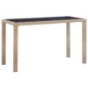 Bézs polyrattan kerti asztal 123 x 60 x 74 cm