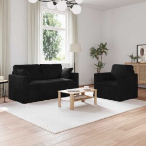 Kanapé 2 pcs fekete