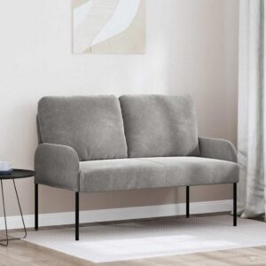 Kanapék párnával 110cm világosszürke furnér