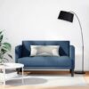 Kék szövet loveseat kanapé 111 cm