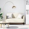 Krém bársony loveseat kanapé 109 cm