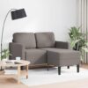 Tópszínű anyagból 2 üléses kanapé l-alakú kanapéval 125 cm