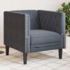 Chesterfield kanapé szék argyle sötétszürke 71 x 74.5 x 70.5 cm
