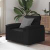 Fekete műbőr kanapéfotel 60 cm